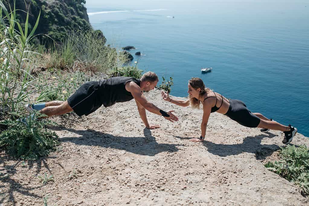 outdoor partner exercises, nature
